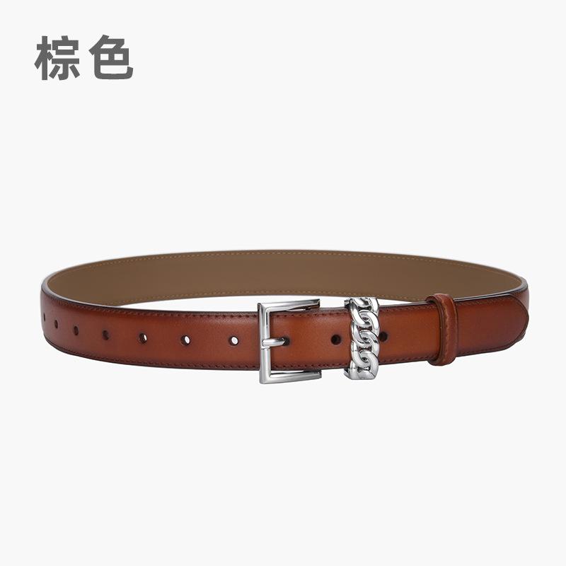 

Четыре сезона в наличии новый женский ремень из натуральной кожи модное универсальное платье с ощущением высокого качества и полой пряжкой ремня 105cm