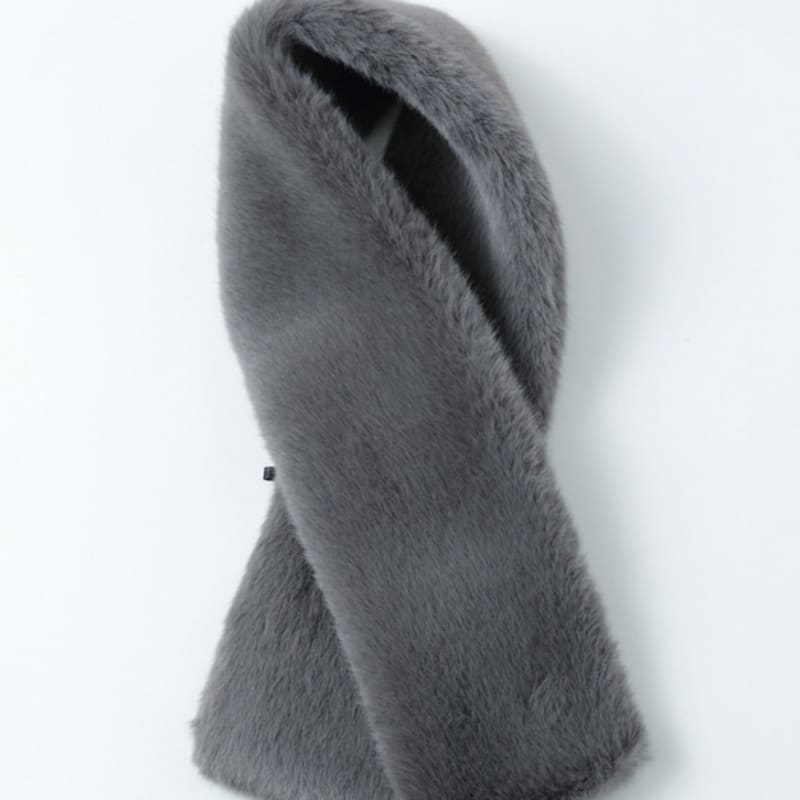 LALA Winter Fur Scarf - D Gray