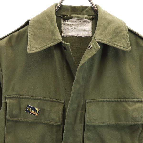 DUTCH ARMY 70s vintage Military jacket khaki Men's Used