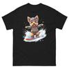 Yorkie Hund Snowboard Spaß Snowboard Design T-Shirt