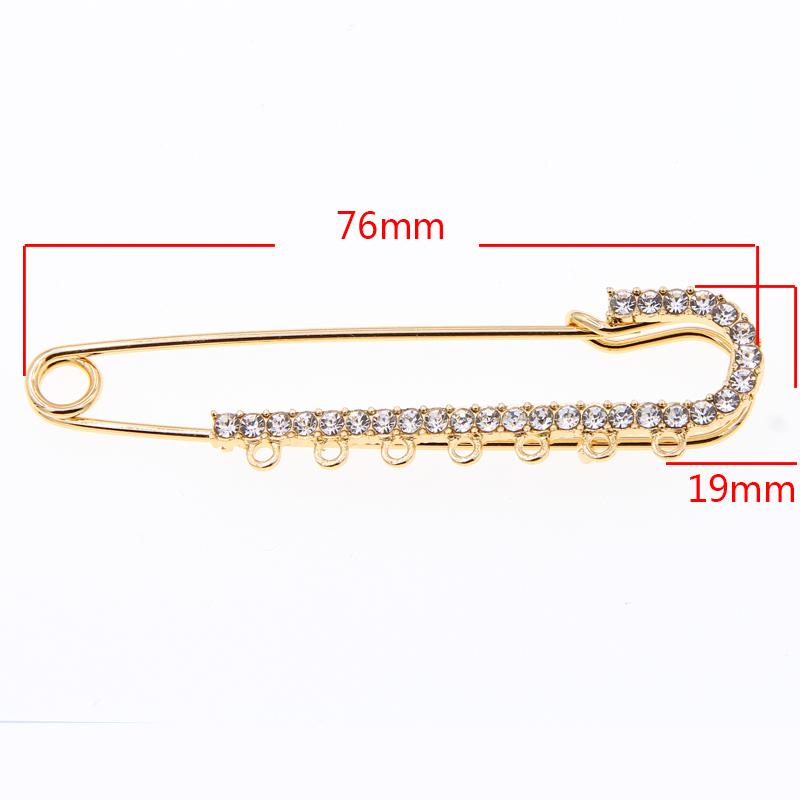 Classic inlaid high-grade CZ rhinestone charm pin female models long brooch delicate jewelry hundred matching fashion style