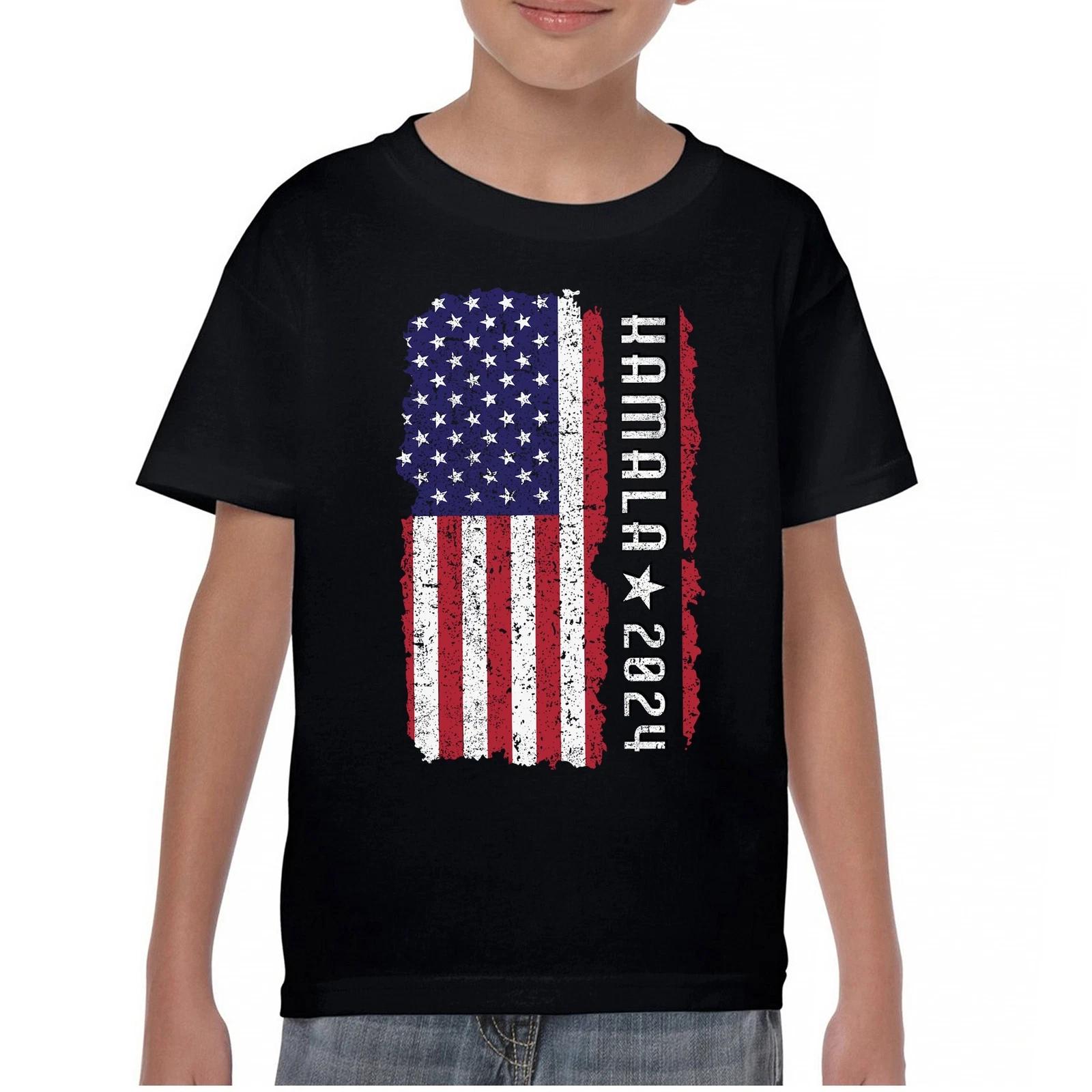 Kamala Harris 2024 American Flag Youth kids boys T-Shirt I m Speaking President 47 Kids 120