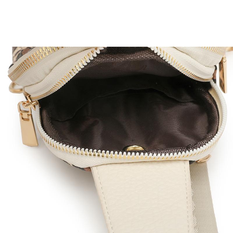 Women's Chest Bag Leopard Shoulder Crossbody Bag Lightweight Travel Satchel