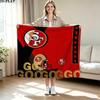 San Francisco 49ers Flanelldecke Hochwertig Warm Bequem Decke für Alle Jahreszeiten Perfekt für Geschenke Heimdekoration