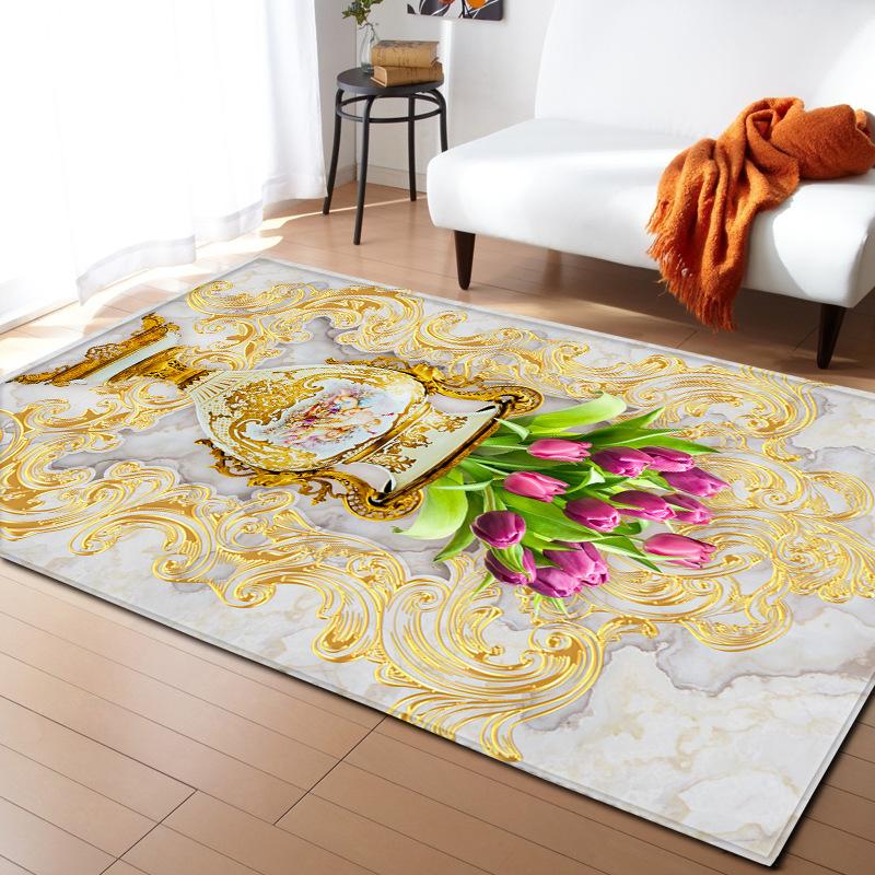 Animal And Plant Living Room Carpet Bedroom Dining Room Floor Mat Pattern Size