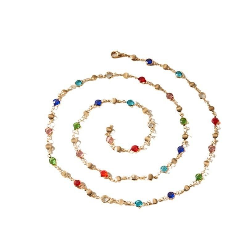 Trendy Black Glass Bead Necklace Infused with Colorful Details Decoration for Professional and Styles Enthusiasts