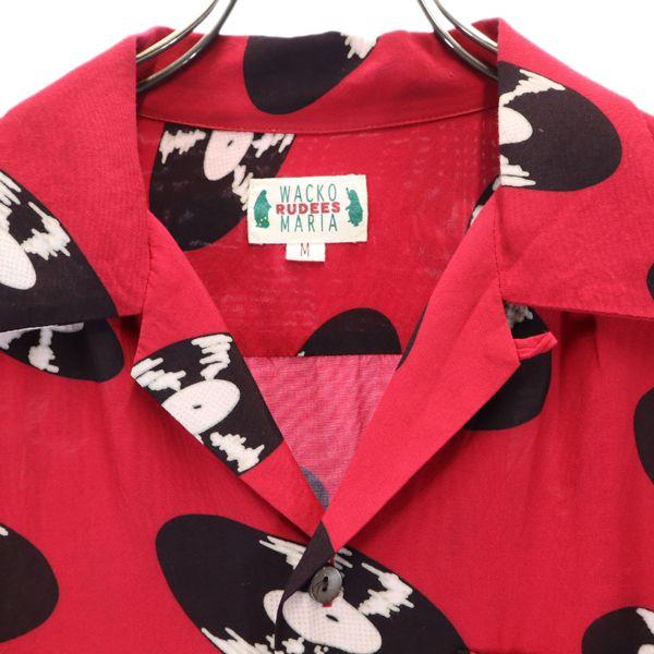 WACKO MARIA Records All-over Pattern Short sleeve Rayon Aloha shirt Men's Used