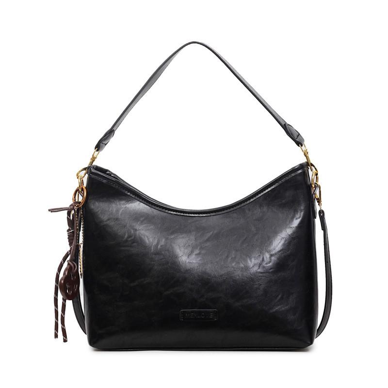 IELGY All-Match Commuter Retro Handbag Simple Underarm Bag Simple Large Capacity No Pendant