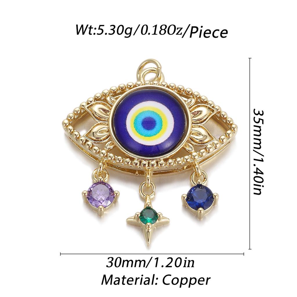 Diy Charms for Make Earrings Bracelet Necklace Bohemia Star Eyes Hearts for Jewelry Making Supplies Gold Color Dijes Designer