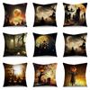 Halloween Kissenbezug Halloween Kürbis Fledermaus Muster Kaodiantao ist geeignet für Familienwohnzimmer Sofa Schlafzimmer Zimmerdekoration