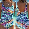 Plus One-Piece Swimsuit Printed Women's Bikini Swimsuit