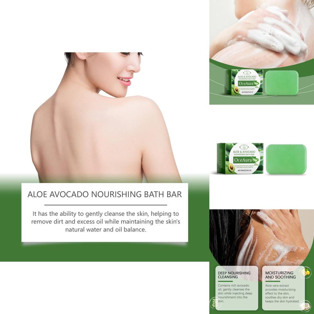 Oceaura Aloe Vera Moisturizing Body Soap Gentle Hydrating Herbal Cleanser For Skin