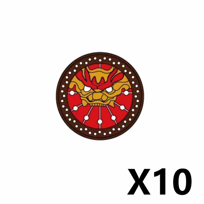 Middle Ages Empire Flag Pole Building Blocks Military Castle Lion Teutonic Knight Soldier Figures Roman Warrior Sheild Brick Toy