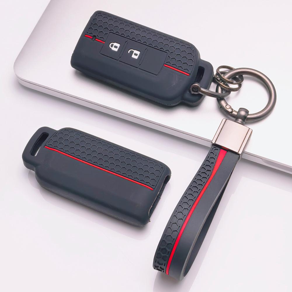 Key Fob Cover for Mitsubishi Outlander ASX Lancer Pajero Sport L200 Triton Eclipse with Keychain Anti-Scratch Surface Shockproof Structure