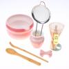 8PCS Matcha Tea Set Pink Gradient Japanese Style Complete Matcha Bowl Kit Perfect Gift for Wedding Housewarming