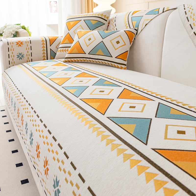 Chenille Sofa Cushion, Universal Non-slip Seat Cushion for All Seasons, New Leather Sofa Cover, High-end Light Luxury Cover Cloth