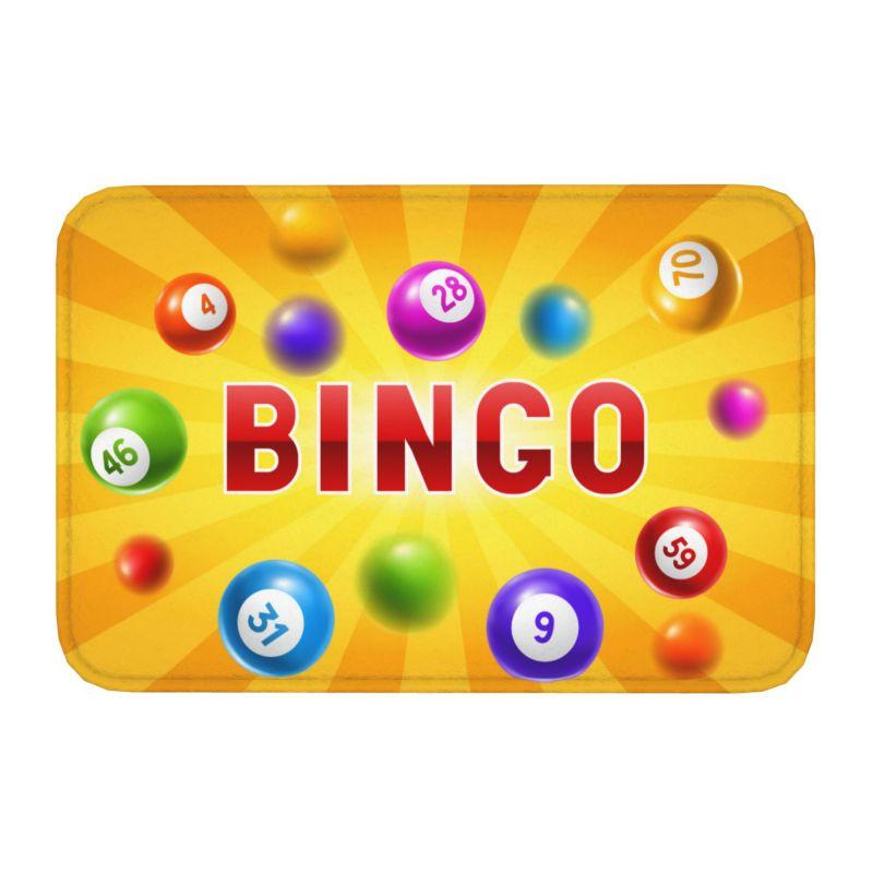 Game Bingo Doormat Mat Anti-Slip Kitchen Bathroom Toilet Rug Carpet 40*60cm