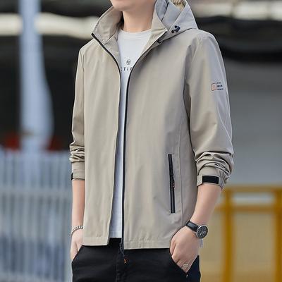 Jacke Herrenmantel Frühling Neuer Stil Lässig Vielseitig Slim Trend Jugendlich Arbeitskleidung Kapuzenjacke Herrenbekleidung