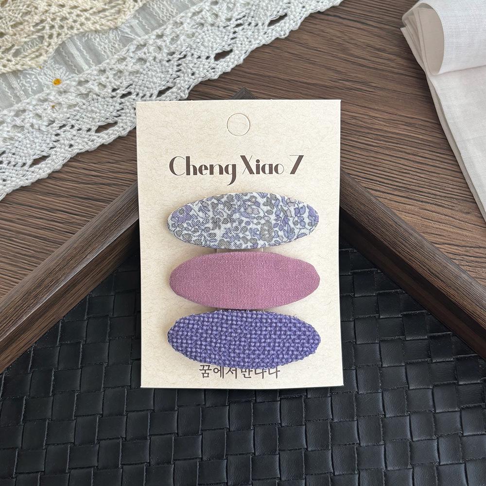 Neue Kinder Haarspangen aus floralem Stoff - Buntes Bonbon-Design für Herbst & Winter