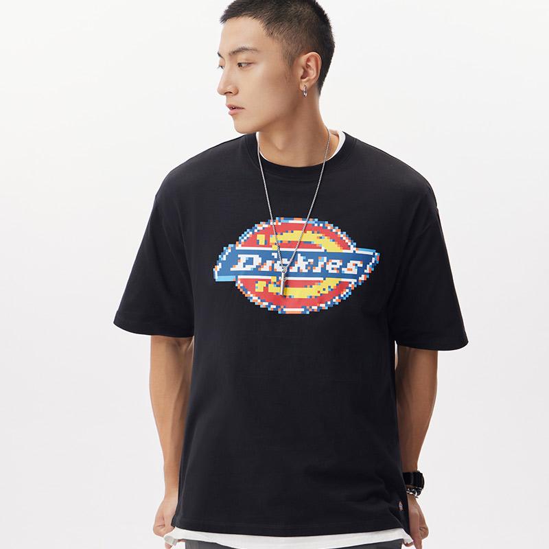 Dickies Logo Printed Comfortable Cotton Pullover T-Shirt Men Tops Black DK011539BLK