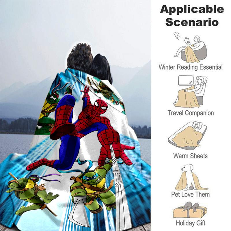 1pc Superhero Comic Characters Marvel Soft Throw Blanket Flannel All Season Light Weight Living Room/Bedroom Warm Blanket. M731030