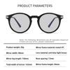 Men's Fashion Pochromic Reading Glasses Retro Anti-blue Far-sighted Eyewear Women Round Color Changing Presbyopia Glasses