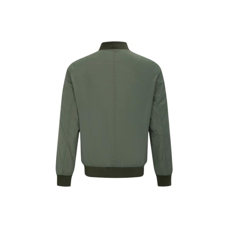 Calvin Klein Embroidered Square Logo Casual Baseball Jacket Men Jackets Green J323578-MRY