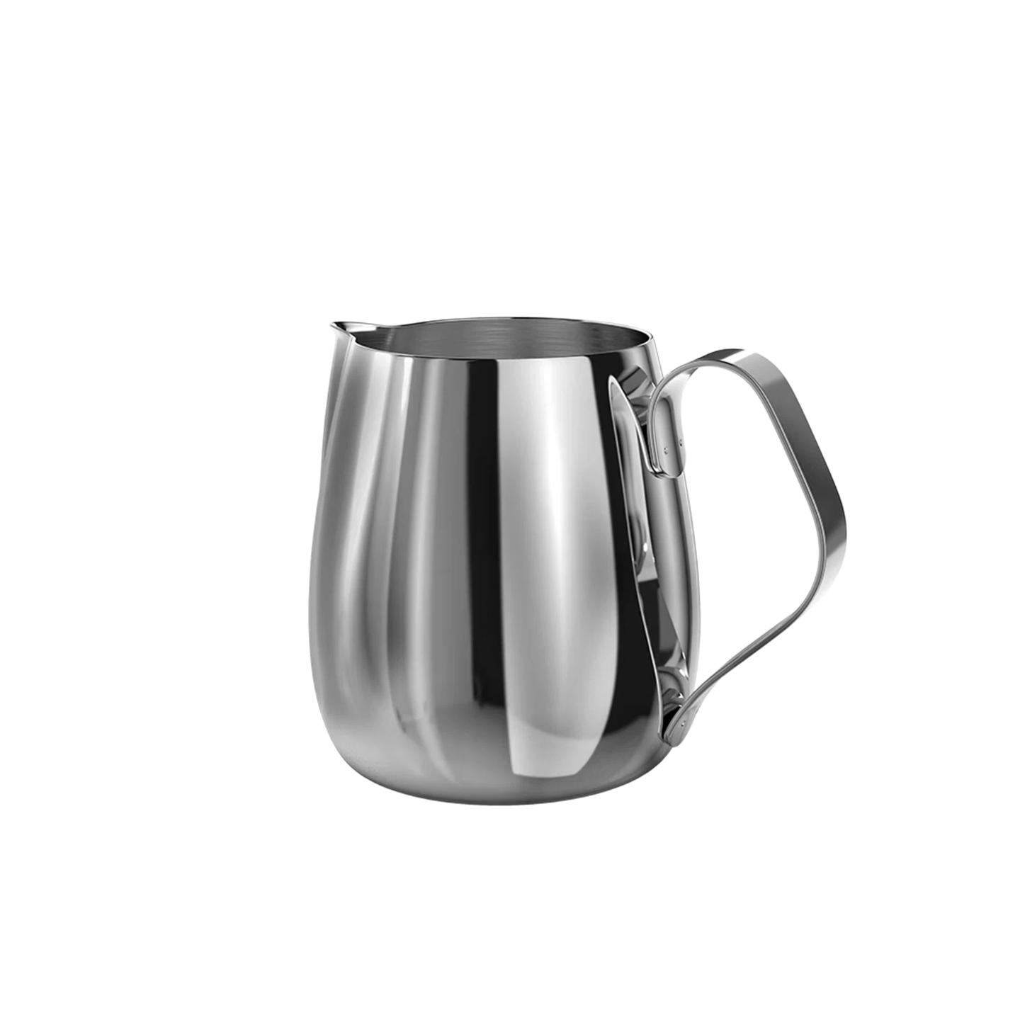 

JD Original 304 Stainless Steel Milk Frother Cup, Home Use Pour-Over Coffee Milk Frother, 350ml Mirror Polished Latte Art Jug сірий колір
