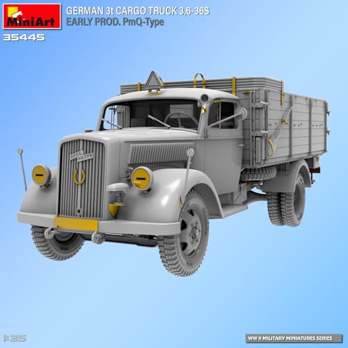 Miniart 1/35 Scale German 3-ton Cargo Truck 3,6-36S Early Model PmQ Type Plastic Model MA35445