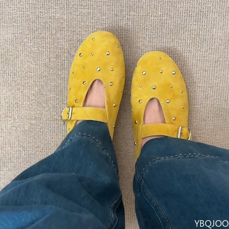 Women's suede fashionable spring autumn new style shallow mouth small single shoe round toe comfortable versatile single shoes