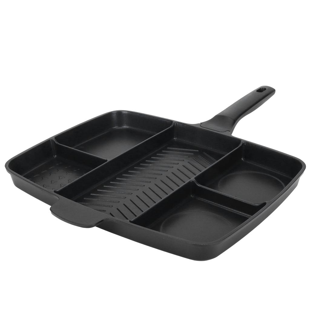 5in1 Breakfast MultiGrid Pan Steak Omelette Cooking NonStick Pan for Kitchen Home