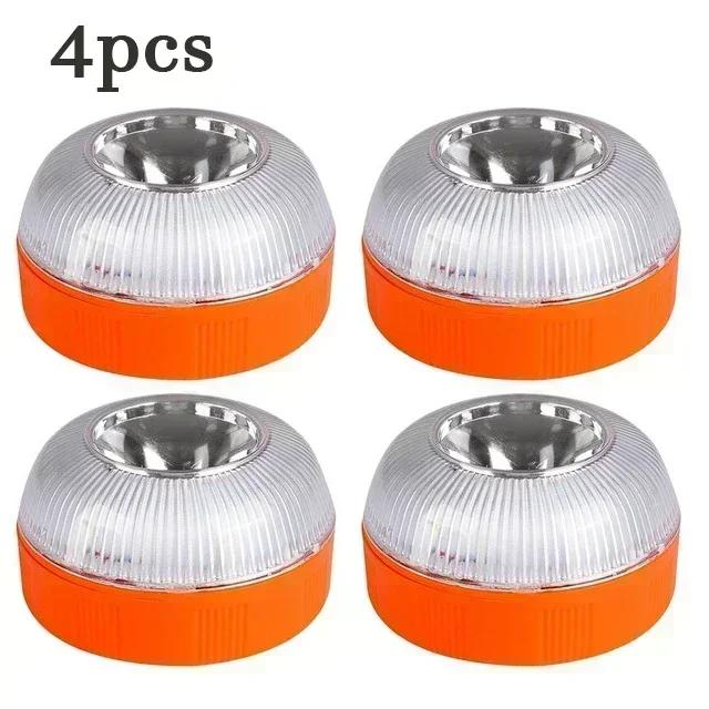 Newest Portable Emergency Light Car Emergency Beacon Light Orange/Blue/Red Magnetic Induction Strobe Light Waterproof Flashlight