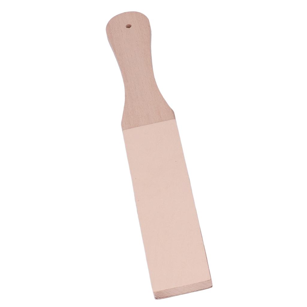 Double Sided Leather Strop Quick Sharpening Beech Wood Leather Sharpening Strop Portable   Leather Honing Strop for Leather