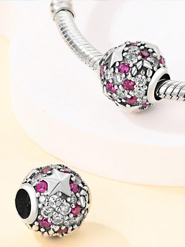 Family Love Four-Leaf Clover Beads Charm Copper Plated Fit Charms Copperoriginal Bracelet For Jewelry Making Diy Charm