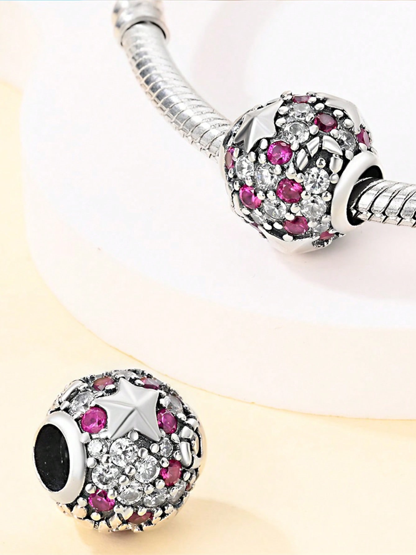

Charm Bead Component Copper Metal Colors Four-Leaf Clover Bead Component Designed For Authentic Original Bracelet High Quality Fine Jewelry Do It