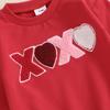 Toddler Girl Valentines Day Outfit, Letter Long Sleeve Sweatshirt Heart Long Pants 2 Piece Set