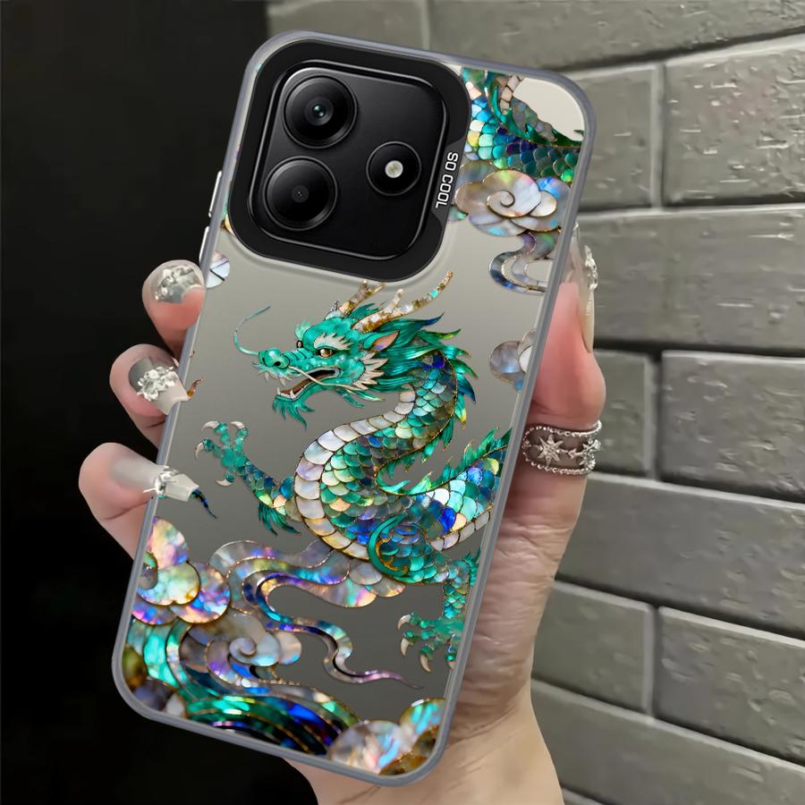 

Back Phone Cover Case for Xiaomi Poco F4 X5 X3 NFC X3 Pro C50 C51 F3 GT Creative Tiger Dragon Poco X5