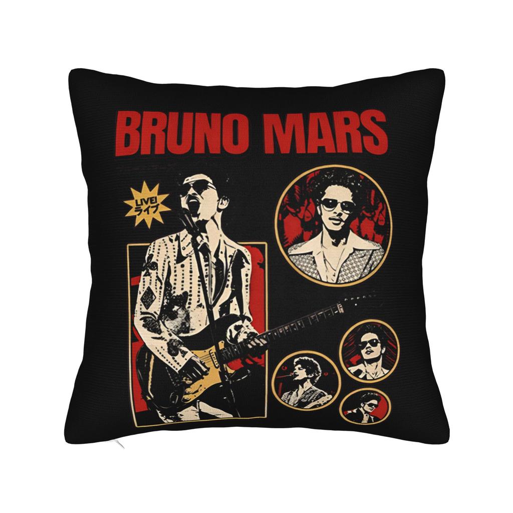 Bruno Mars Musiktour Quadratische Kissenbezüge Kissenbezüge Individuell Reißverschluss Dekor Kissenbezug Für Sitz 18"