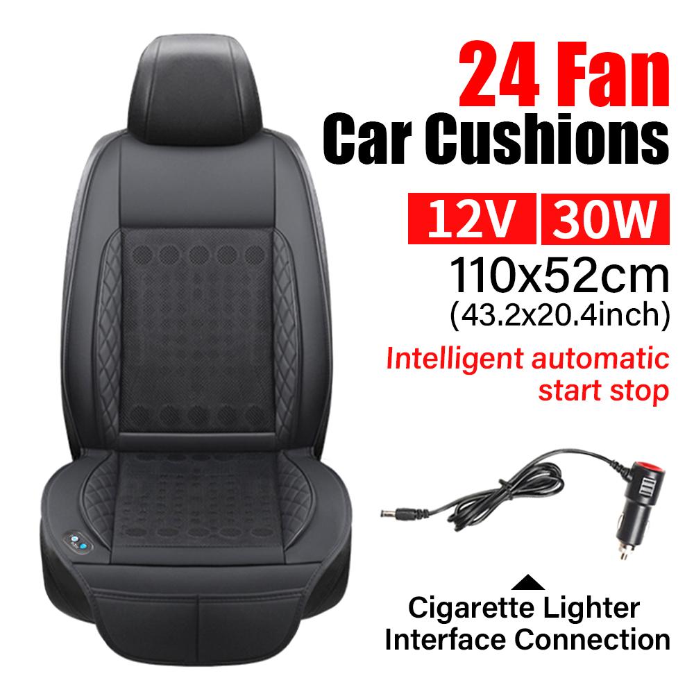 DC 12V 3D Spacer Car Summer Cool Air Seat Cushion With 16/20/24Fan Fast Blowing Ventilation Seat Cooling Pat Refrigerated Seat