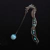 Bookmark Vintage Style Metal Dragon Design with Luminous Beads Fade-resistant