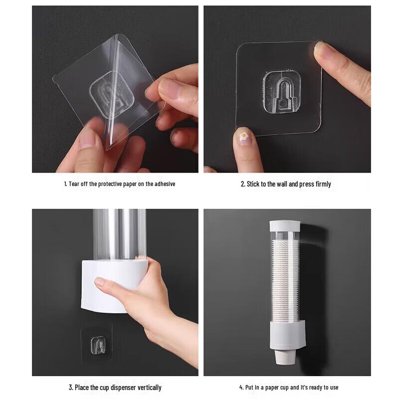 Wall-Mounted Dustproof Disposable Cup Dispenser