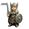 Stable Base Desk Sculptures Viking Gnome Warrior Figurine, Resin Nordic Dwarf Statue, Decorative Weather Resistant Yard Decorations Soldier