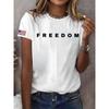 Damski T-shirt z okrągłym dekoltem 2026 Modny Fason Nadruk z literami Krótki rękaw Wszechstronny i oddychający