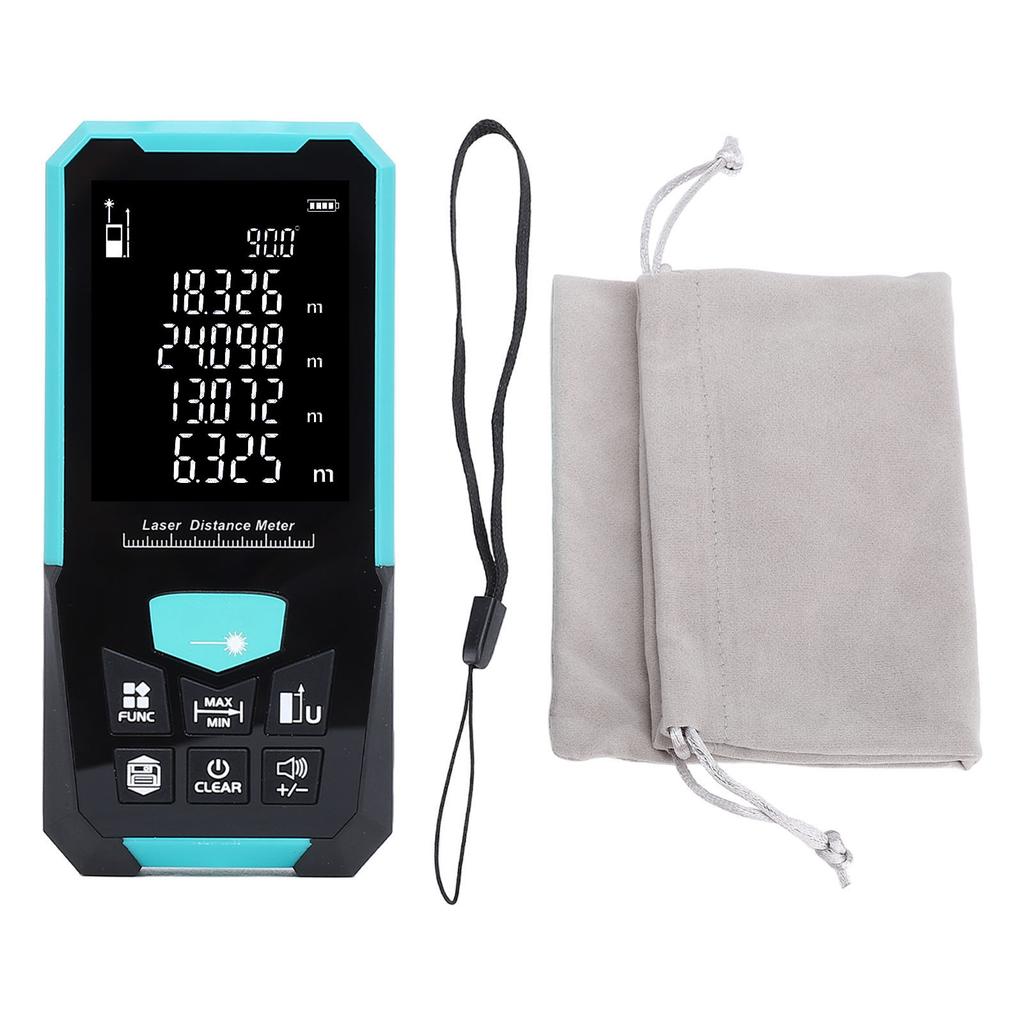 0.05 to 120m Digital Distance Meter 2.4in LCD High Accuracy Multifunctional Handheld Rangefinder M FT in FT and In Unit