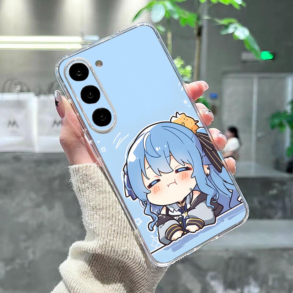 Suisei H-Hoshimachi Phone Case For Samsung S26 S25 S24 Ultra S23 Fe S22 S20 S21 Plus Plus 5G Fe Transparent Cover