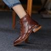Fashion 2024 New Autumn Women Shoes Lace-up Chelsea Women Boots Winter Block Ankle Boots for Women Zapatos De Mujer Womens Chunky Boots