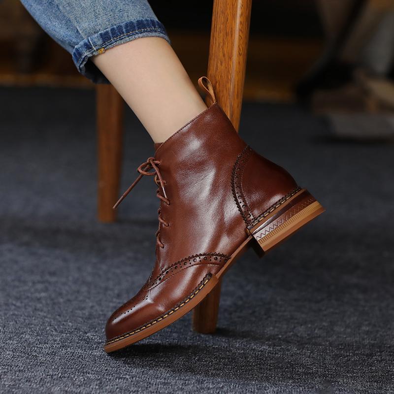 Mote 2024 Nye Høst Damesko Snøring Chelsea Dame Støvletter Vinter Blokkhæl Ankelstøvletter for Damer Zapatos De Mujer Dame Chunky Støvletter
