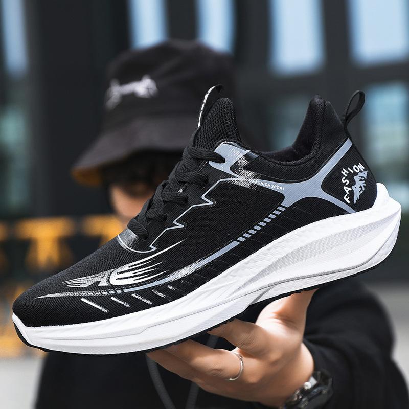 

Кроссовки весна новые сетчатые дышащие кроссовки для гонок и тренировок ультралегкие амортизирующие нескользящие кроссовки для бега мужские 45