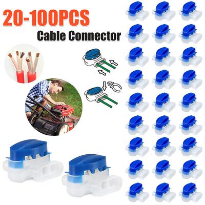 Cable Clamps Waterproof Mowing Robot Clamps Connection Clamps Without Stripping for Gardena/Husqvarna/Worx/Robomow Lawnmower