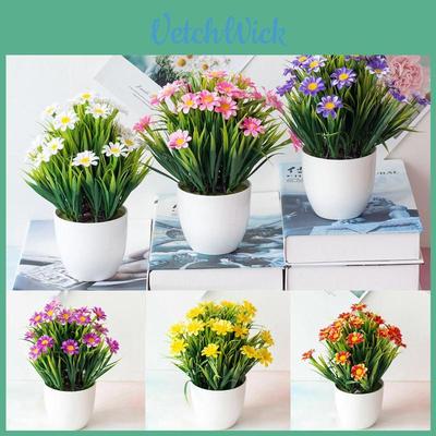 Lifelike Artificial Potted Flowers Perfect For Stylish Indoor And Outdoor Home Decor
